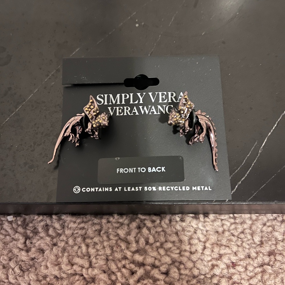 Simply Vera Vera Wang Brown Dragon Earrings